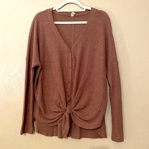 Wishlist • waffle knit button down